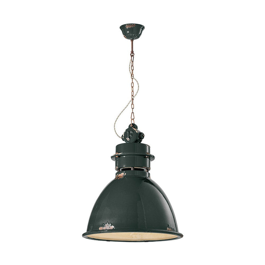 Vintage fekete színű ipari lámpa.