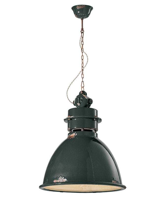 Vintage fekete színű ipari lámpa.