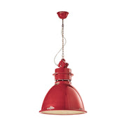 Vintage piros  színű ipari lámpa.