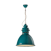 Olajkék színű ipari lámpa. 