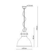 Ipari stílusú lámpa technikai rajza.