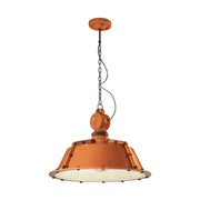 Narancssárga színű ipari lámpa. 