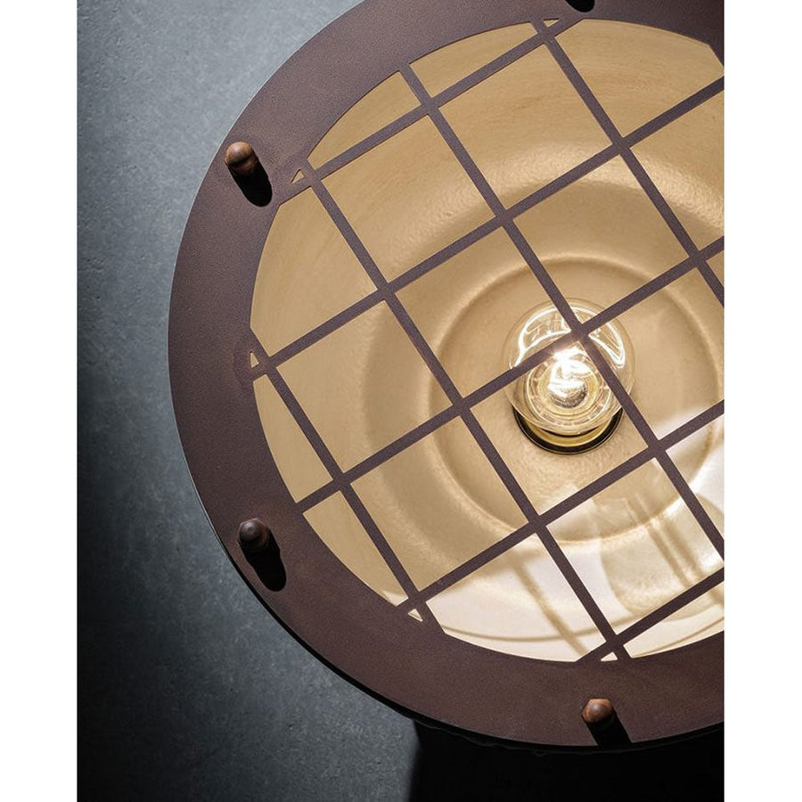 Vintage olajkék színű ipari stílusú kerámia mennyezeti lámpa.