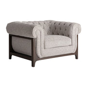 Ipswich fotel barna kőrisfa vázzal – oldalnézet