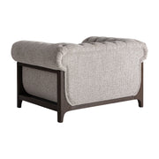 Ipswich fotel oldalsó részlet barna kőrisfa vázzal