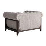 Ipswich fotel oldalsó részlet barna kőrisfa vázzal