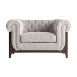 Ipswich szürke szövet fotel elölnézet