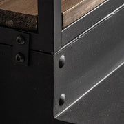 Ivalo könyvespolc csavarozott vasprofil részlet