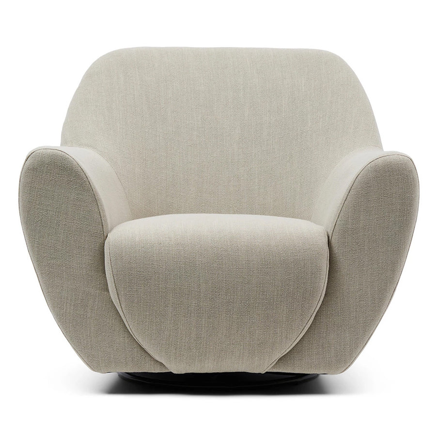 Jill Swivel natúr len forgó fotel elölnézet modern design
