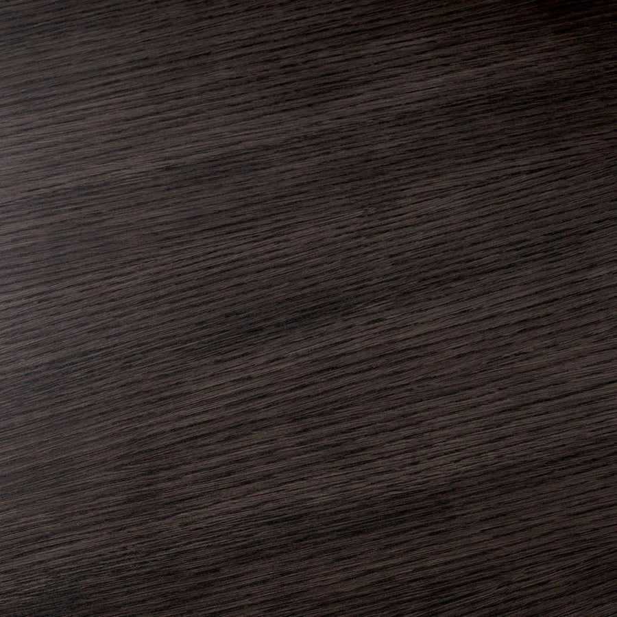 Mokkaszínű tölgyfurnérból készült, formatervezett design étkezőasztal..