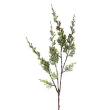 Jeges hatású, 68 cm magas JUNIPERUS mű borókafenyő ág tobozokkal.