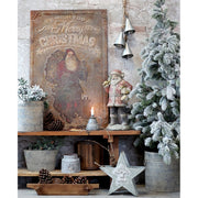 Csillag formájú, bádogból készült karácsonyi dekoráció.