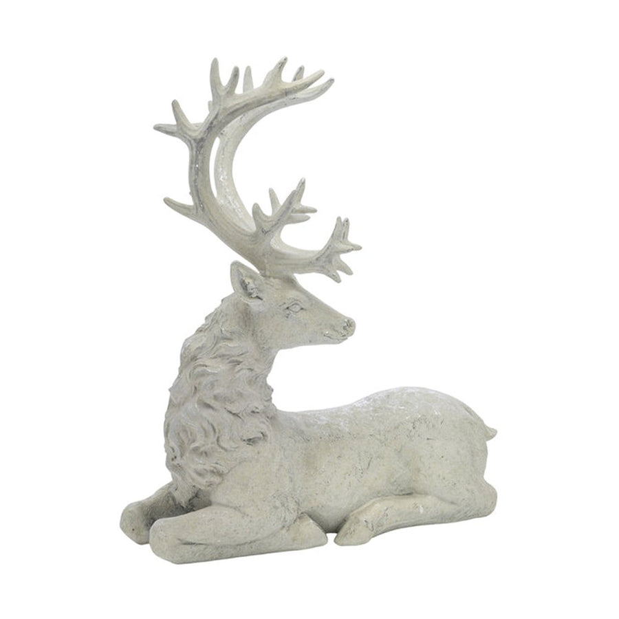 Fehér színű karácsonyi szarvas figura.