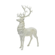 Fehér színű karácsonyi szarvas figura.