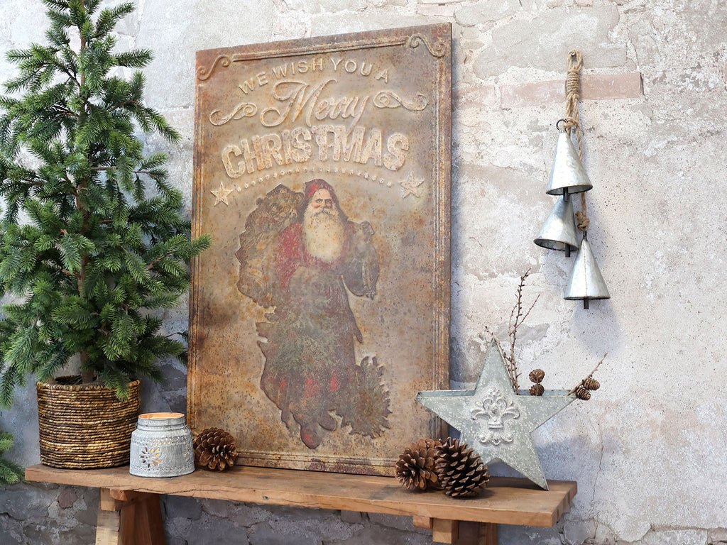 Karácsonyi vintage fémtábla 100 cm "Christmas Heritage"