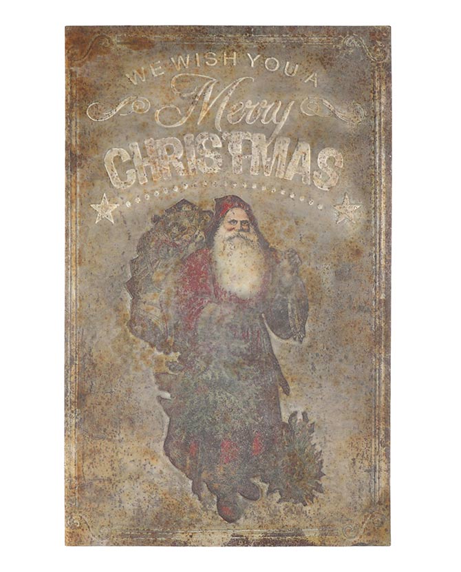 Karácsonyi vintage fémtábla 100 cm "Christmas Heritage"
