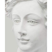 Női fejszobrot mintázó,, beültethető, fehér színű kaspó büszt..