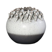 Dekoratív, szürke színű kerámia váza..