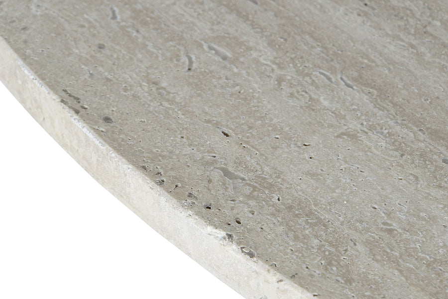 ARNE kerek mangófa-márvány étkezőasztal 120 cm