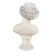 Antik krém színű, dekor kislány büszt.