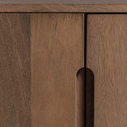 Tömör mangófából készült, 4 ajtós kialakítású, formatervezett design tálaló.