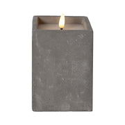 Szürke cement tégelyben kialakított LED gyertya.