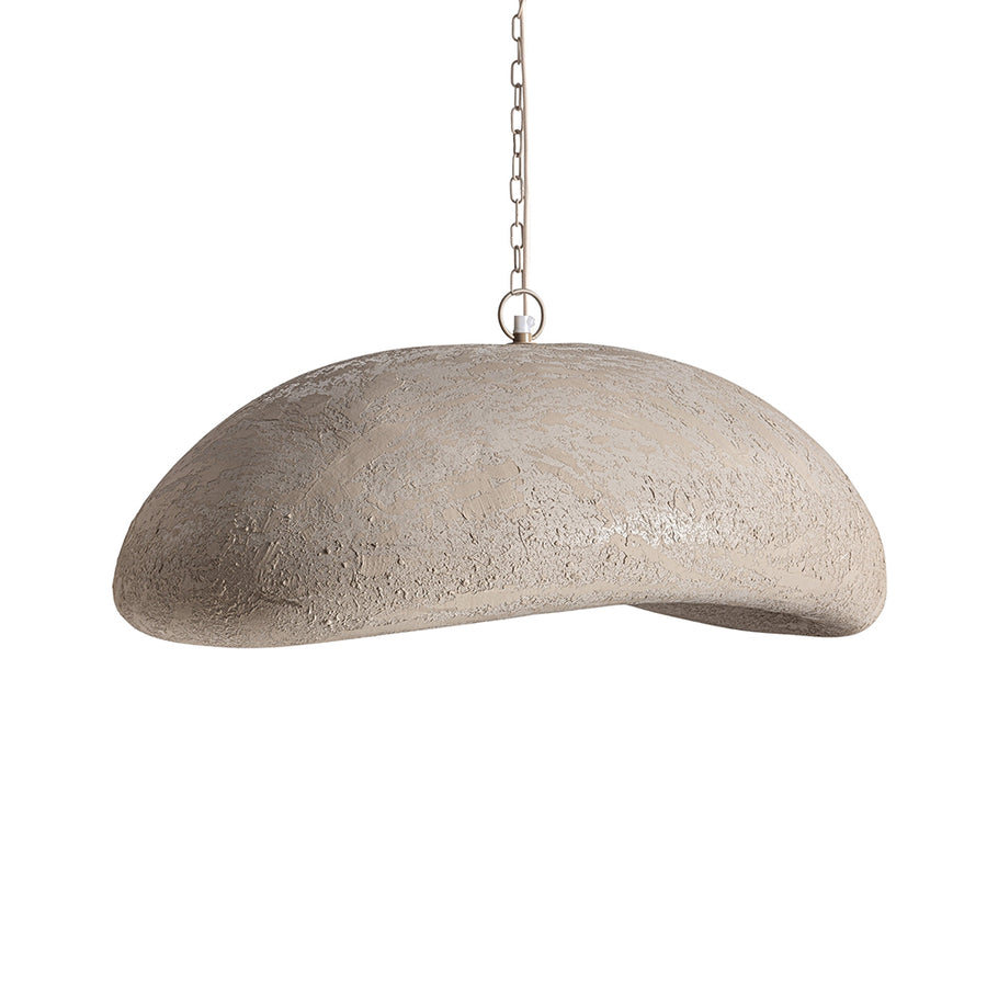 LESLAW bézs design függeszték lámpa papírmasé búrával 85 cm Vical Concept
