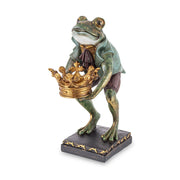 Békafigurás mécsestartó.