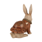 Spanyolgalléros, zsebórás nyuszi figura.