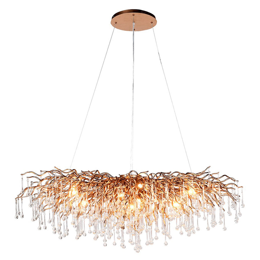 Aranyszínű design faág csillár.