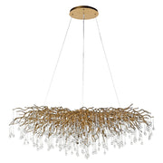 Aranyszínű design faág csillár.