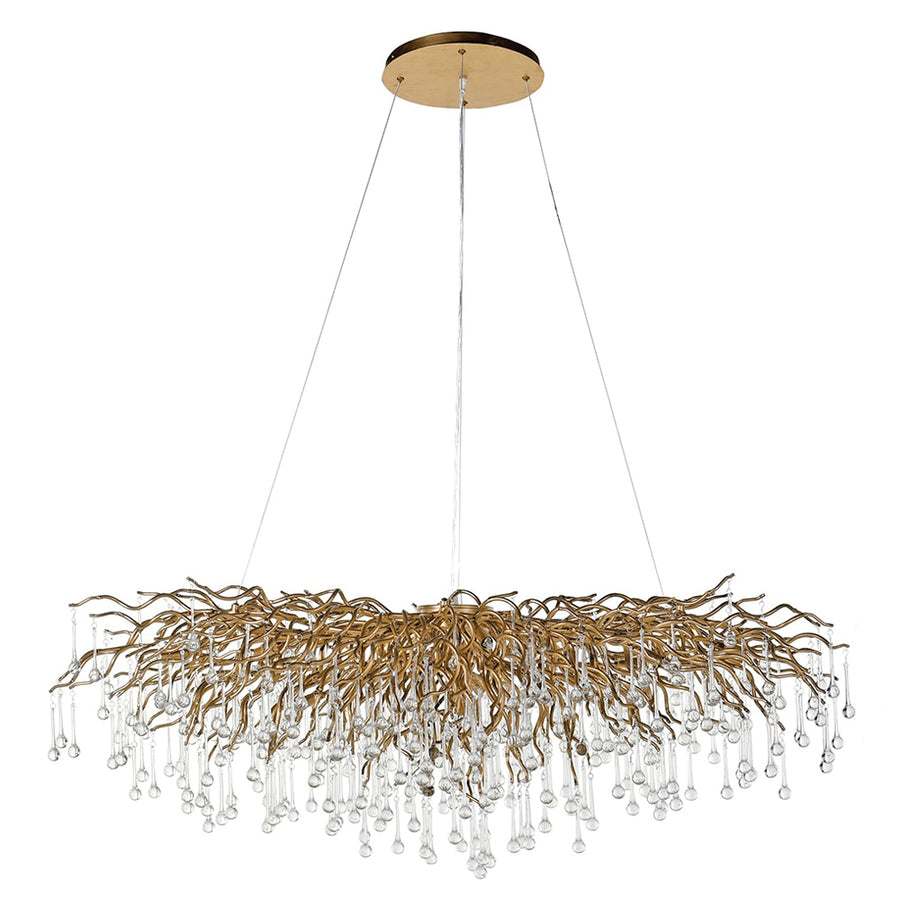 Aranyszínű design faág csillár.