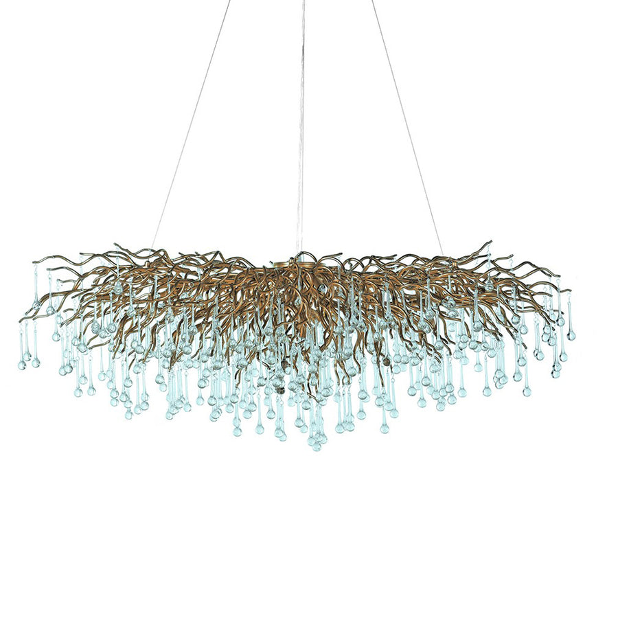 Aranyszínű design faág csillár.