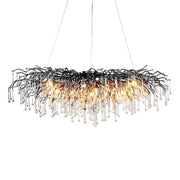 Fekete design faág csillár.