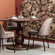 BLANCO dióbarna kerek mangófa étkezőasztal Ø 120 cm