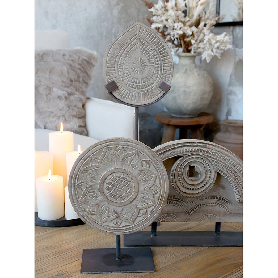 Szürkésbarna mangófa dísz 33 cm