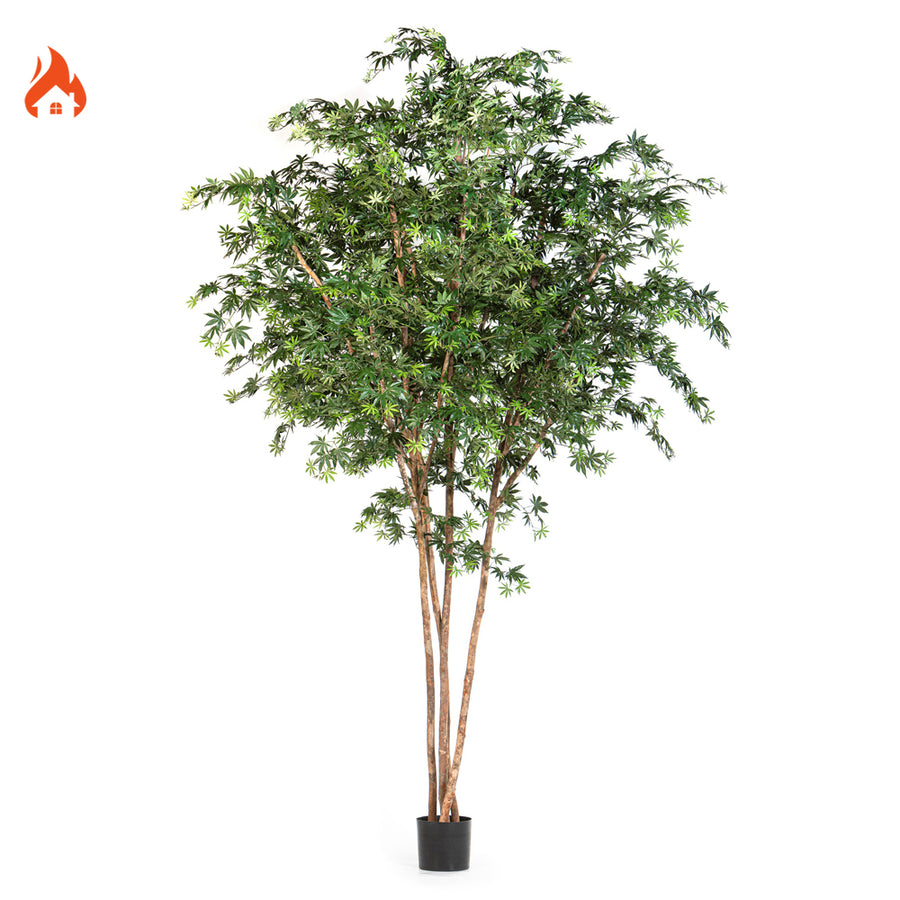 Maple Green tűzálló óriás zöld mű juharfa természetes fatörzsekkel 330 cm
