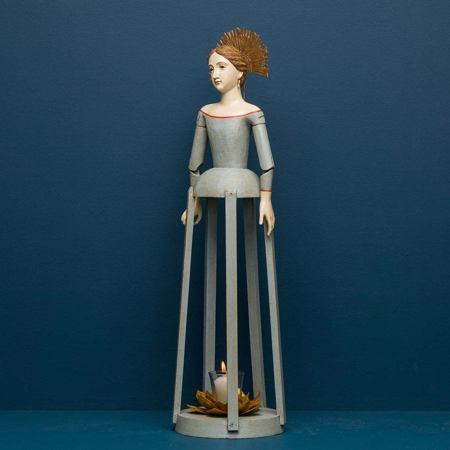 Kalitkás Madonna figura gyertyatartó részlete, Sacred kollekció