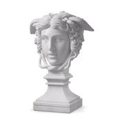 Fehér márványból faragott Medúza fej mellszobor..