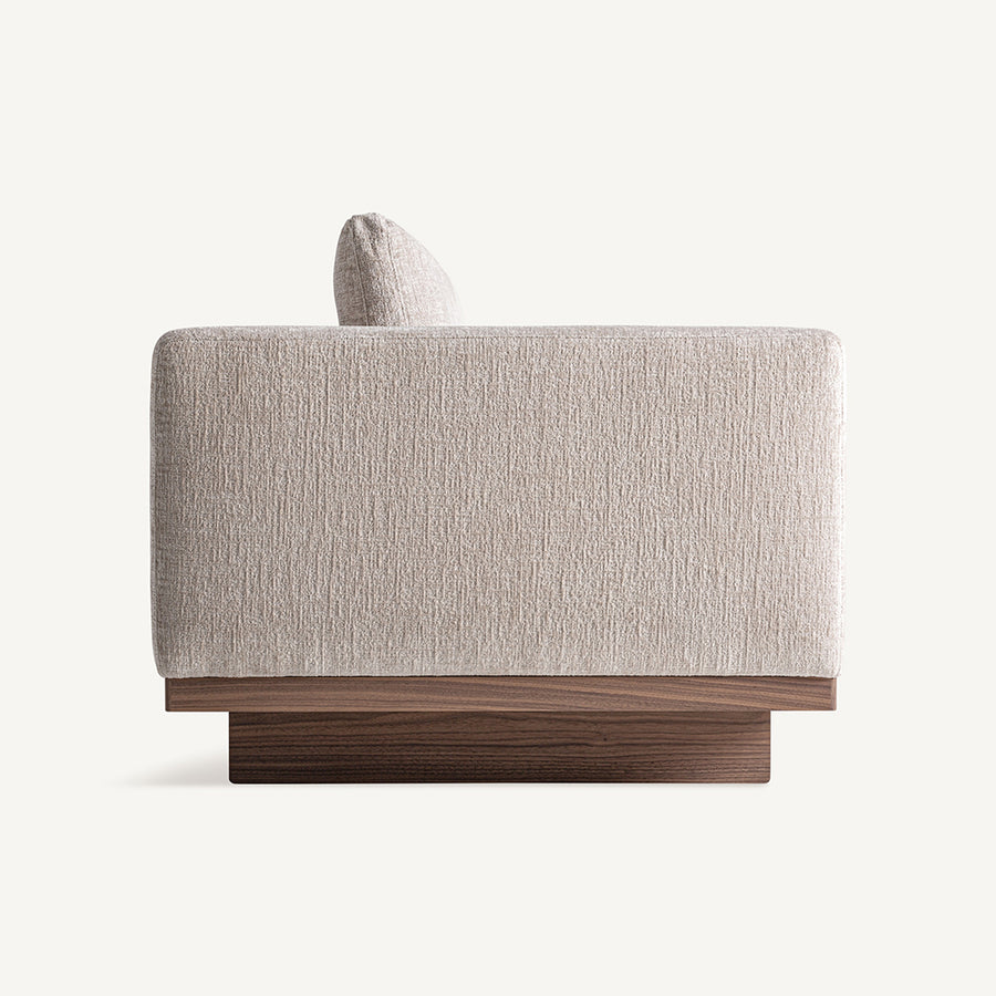 METTI moduláris kanapé oldalról, texturált kárpittal