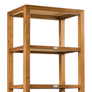 Tömör mindifából készült, modern, loft stílusú kézműves könyves polc.