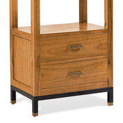 Tömör mindifából készült, modern, loft stílusú kézműves könyves polc.