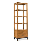 Tömör mindifából készült, modern, loft stílusú kézműves könyves polc.