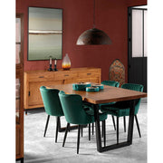 Tömör mindifából készült,, modern, loft stílusú kézműves tálaló bútor.