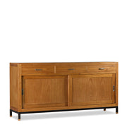 Tömör mindifából készült,, modern, loft stílusú kézműves tálaló bútor.