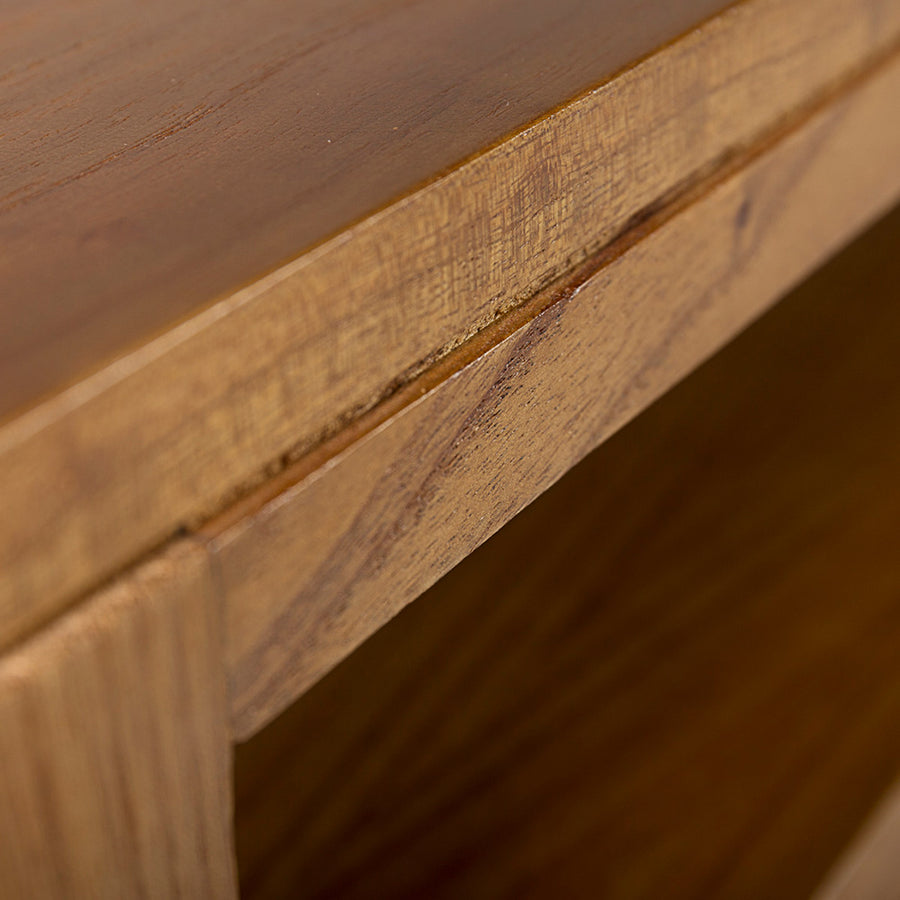 Tömör mindifából készült, modern, loft stílusú kézműves TV szekrény.