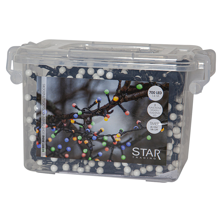 700 LED-es fényfüzér tárolódobozban praktikus csomagolással