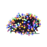 színes 300 LED-es kültéri fényfüzér fekete kábellel 6 m