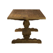 Oldalsó nézetből készült fotó a MONA étkezőasztal díszes lábairól