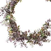 Lilászöld színű mű eukaliptusz girland.